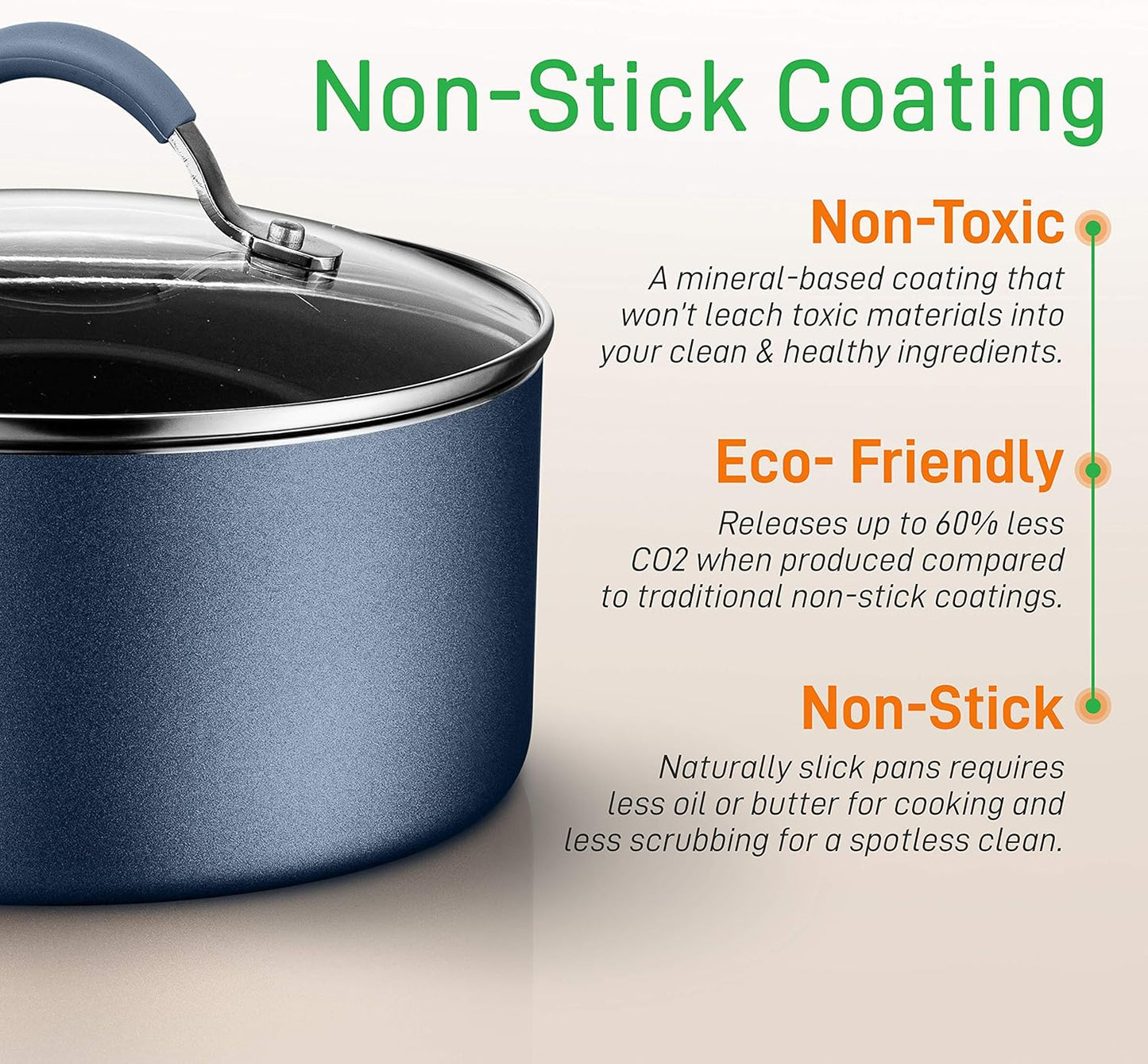 NutriChef Kitchenware Pots & Pans Set – High-qualified Basic Kitchen Cookware Set, Non-Stick (20-Piece Set)