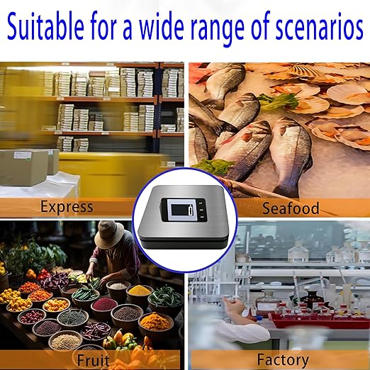 Shipping Scale, 110 LB Digital Postage Scale, LCD Display Postal Scales, Hold/Tare Function, Lightweight Scale for Packages, Luggage, Pet, Industrial, Laundry, Warehouse, Kitchen