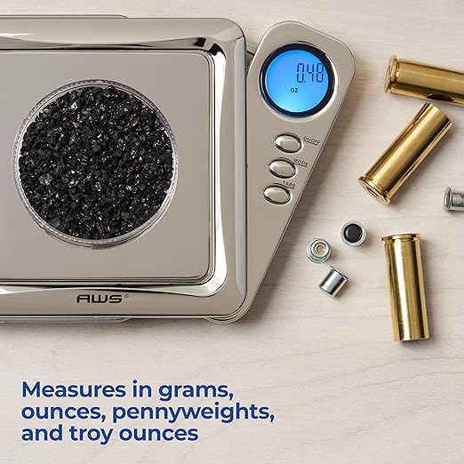 American Weigh Scales Blade Series Digital Precision Pocket Weight Scale, Gray, 650 X 0.1G (BL-650-GRY) (Silver, 1KG)