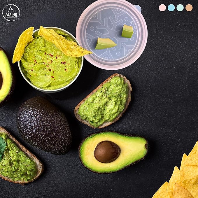 4x7.4oz Stainless Steel Snack Containers with 4 Lids - 8pcs | Metal Food Storage | Dip and Condiment Containers | Stainless Steel Mini Container