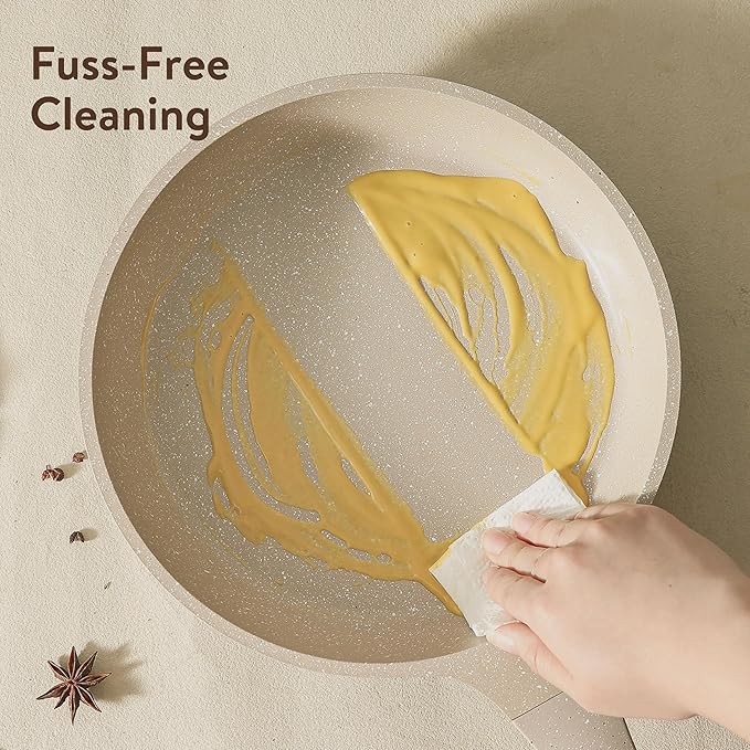 CAROTE 16 Pcs Pots and Pans Set Nonstick, Induction Kitchen Cookware Sets, Non Stick Kitchen Cooking Set with Frying Pans Set