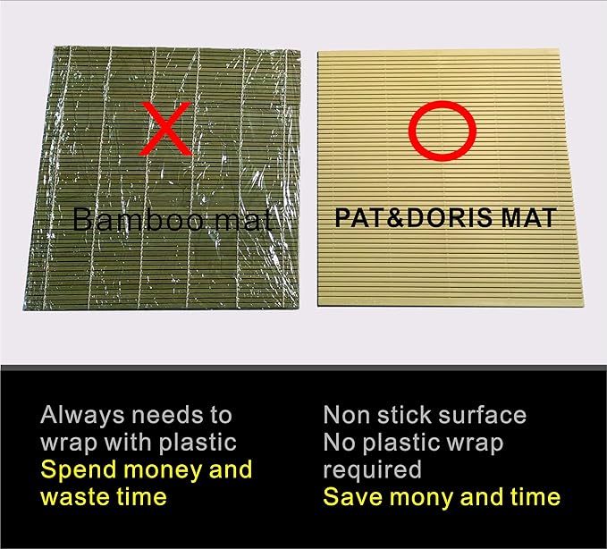 Professional Non-stick Sushi Mat Plastic Sushi Rolling Mat Sushi Mat Roller Makisu Sushi roller 10.5 in x 9.8 in