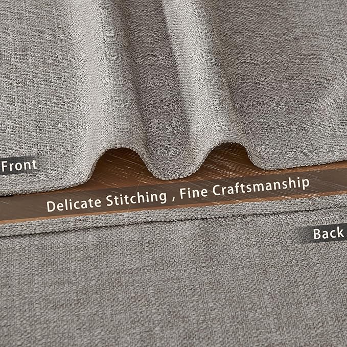 BALCONY & FALCON Placemats Set of 4 Faux Linen Cloth Place Mats Washable Waterproof Wrinkle Resistant Table Placemats for Dining Kitchen Farmhouse Indoor & Outdoor Use(Taupe Gray, 13.8”x 17.7”