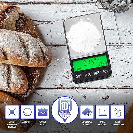 American Weigh Scales Digital Pocket Scale AC SERIES 1200g x 0.01g | High Precision 0.01g Accuracy Mini Gram Scale for Kitchen, Lab, Jewelry, Coin Scale, Small Digital Gram Scale Portable Travel Scale