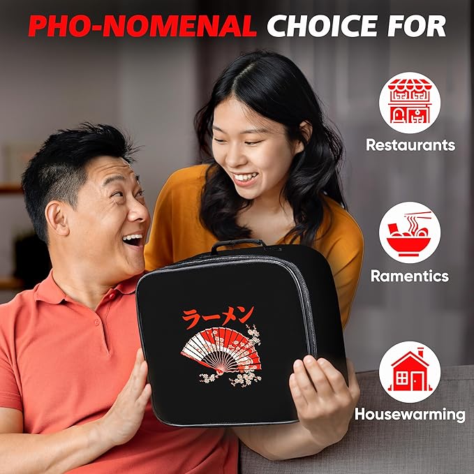 Japanese Ramen Bowl Set of 1-5 Pcs, 32 Oz Ceramic Microwaveable & Dishwasher Safe Large Noodle Bowl with Lid & Built-In Chopstick Holder, Pho, Udon, Thai, Korean, Rice - 6.5 Inch