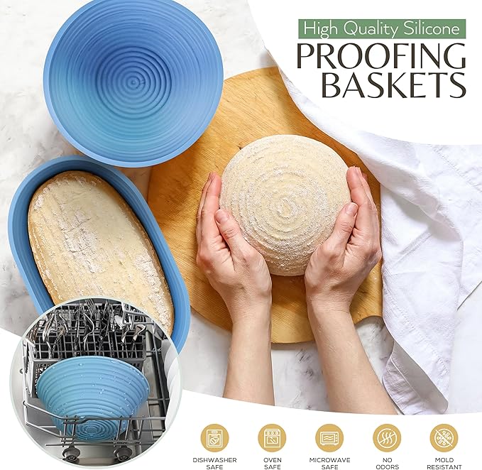 Banneton Bread Proofing Basket, Sourdough Bread Baking Supplies, Sourdough Kit, Bread Making Tools, Sourdough Banneton Basket, Sour Dough Kit, Sour Dough Tools