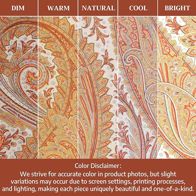 Maison d' Hermine Kitchen Towels Set of 2 100% Cotton 27.50" x 20" Reusable Cloth Tea Dish Towels Absorbent with Hanging Loop for Kitchen, Home, Dining, Cocktail Parties (Kashmir Paisley)