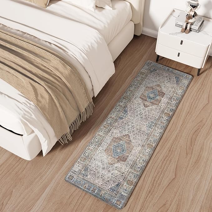 GENIMO Kitchen Mats for Floor, Washable Anti Fatigue Mat for Cushioned, 17.3"x59", Waterproof Kitchen Rugs, Non Slip Foam Comfort Standing Mat Rug for Home, Runner, Sink, Laundry, Brown