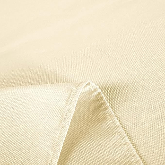 sancua Rectangle Tablecloth - 60 x 120 Inch - Stain and Wrinkle Resistant Washable Polyester Table Cloth, Decorative Fabric Table Cover for Dining Tables, Buffet Parties and Camping, Beige