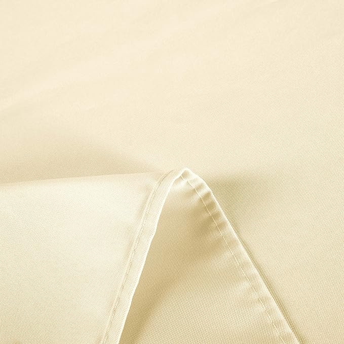 sancua Square Tablecloth - 54 x 54 Inch - Stain and Wrinkle Resistant Washable Polyester Table Cloth, Decorative Fabric Table Cover for Dining Tables, Buffet Parties and Camping, Beige