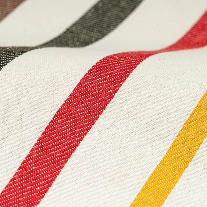 Fall Colors Striped Kitchen Towels - 6 Pack, 100% Cotton, 30"x20", Large Size Kitchen Towels with Hanging Loop - Lint-Free, Washable and Durable Harvest Theme Tea Towels (6 Pack)