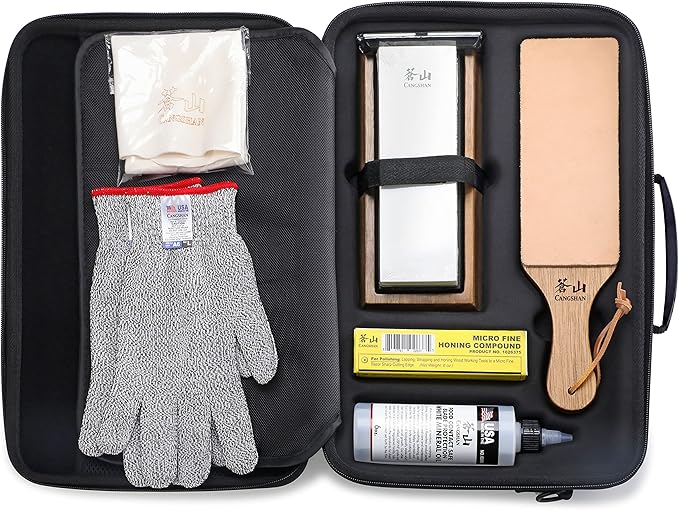 Cangshan 1026757 7-Piece Kitchen Knife Care & Sharpening Kit