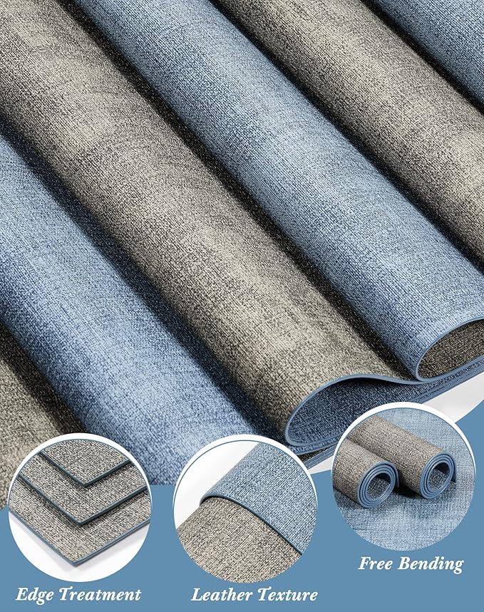 SUEH DESIGN Leather Placemats Set of 6 Reversible Table Mats Heat Resistant Waterproof No-Slip Place Mats for Dining Table Kitchen Parties