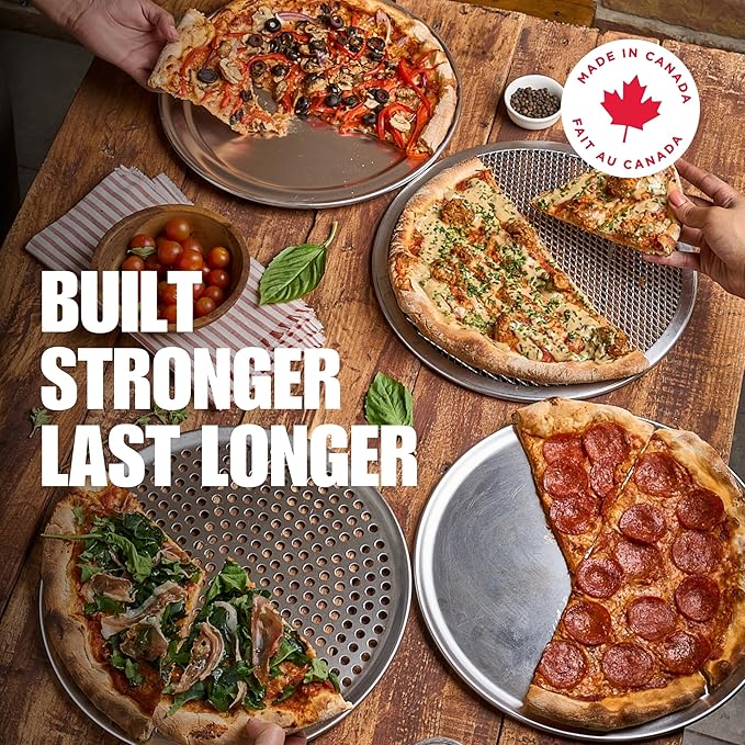 Norjac 16 Inch Pizza Screen, 6 Pack – Aluminum Mesh for Oven, Seamless, Rust-Free, Durable Baking Trays for Crispy Crusts