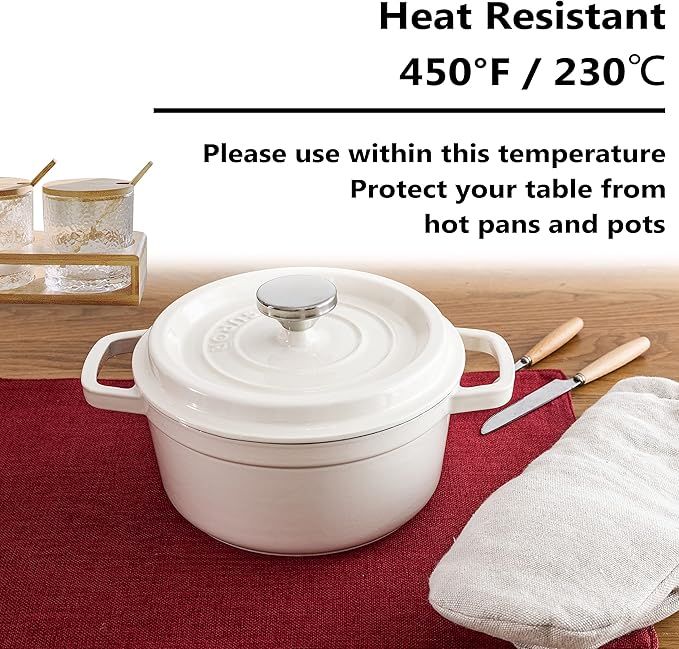 Home Brilliant Placemats Set of 6 Red Place Mats Decoration Heat Resistant Dining Table Place Mats Machine Washable Christmas Kitchen Table Mats, 13x19 inch, Burgundy