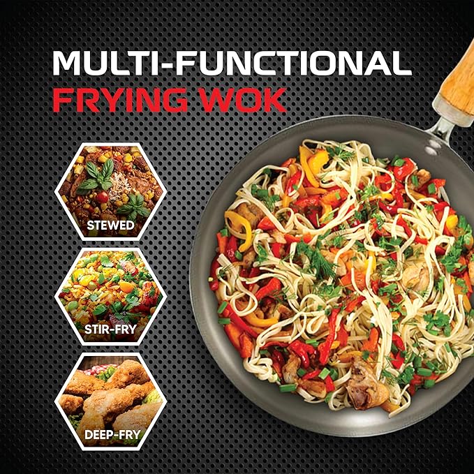 Helen's Asian Kitchen Wok, Carbon Steel, 8-Inch, for Single-Serve or Smaller Portions