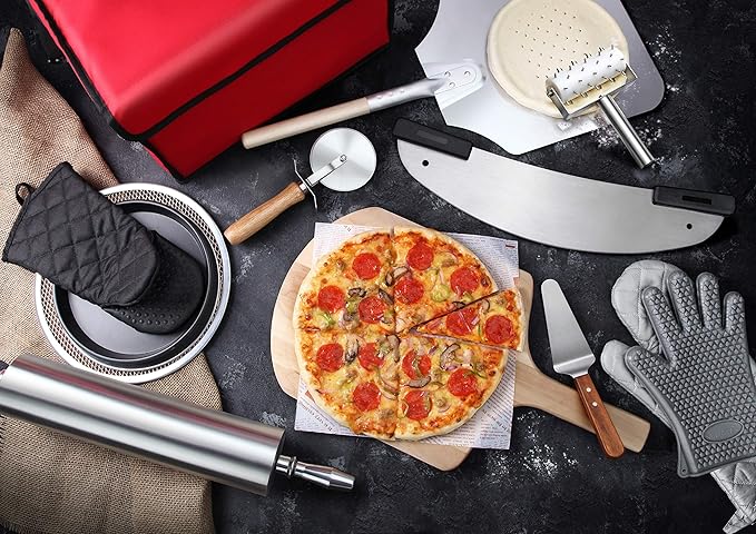 New Star Foodservice 50943 Restaurant-Grade Aluminum Pizza Baking Screen, Seamless, 10-Inch, Pack of 6