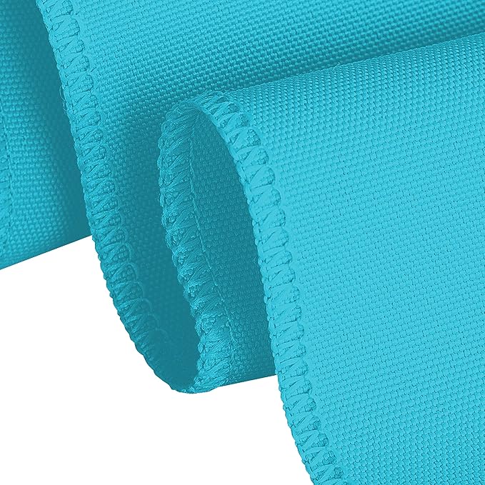 LTC LINENS Tablecloth 90 x 156-Inch Rectangular Polyester Tablecloth with Rounded Corners, Turquoise, (90156-010169)