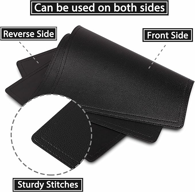 Set of 6 Faux Leather Placemats, PU Table Mats, Waterproof, Stain Resistant, Heat Resistant, Non-Slip Easy to Clean for Kitchen Dining Table,Conference Table