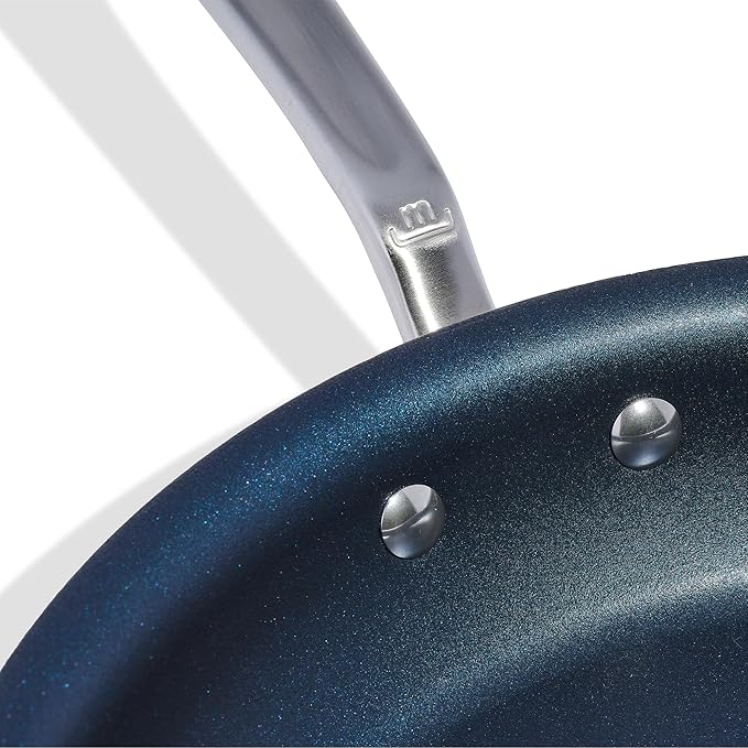 Made In Cookware - 12" Non Stick Frying Pan (Harbour Blue) - 5 Ply Stainless Clad Nonstick - Professional Cookware - Induction Compatible