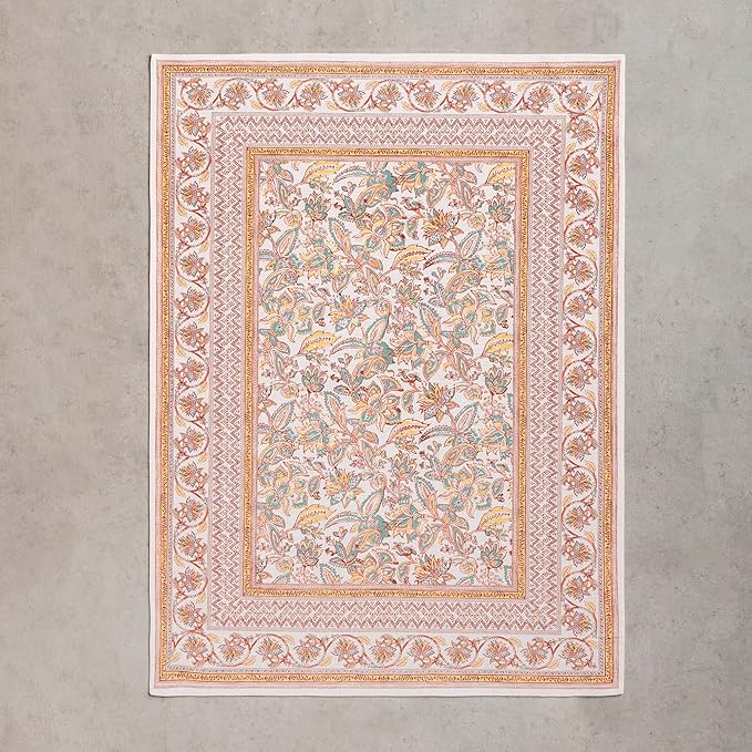 Maison d' Hermine Kitchen Towels Set of 3 100% Cotton 20" x 27.5" Reusable Cloth Tea Dish Towels Absorbent with Hanging Loop for Kitchen Dining Thanksgiving Christmas Decorations (Nila)