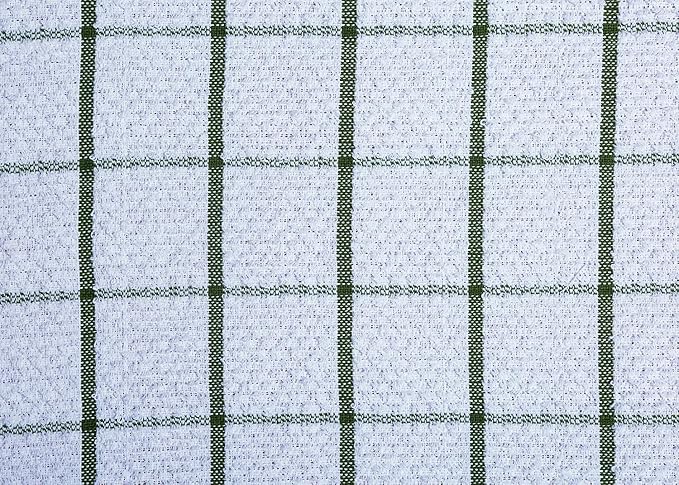 AMOUR INFINI Cotton Kitchen Dish Cloths Set of 8 – Highly Absorbent, Super Soft Premium Terry Cleaning Cloth (12"x12" Inch) Premium Dishcloths for Washing Dishes (Green)