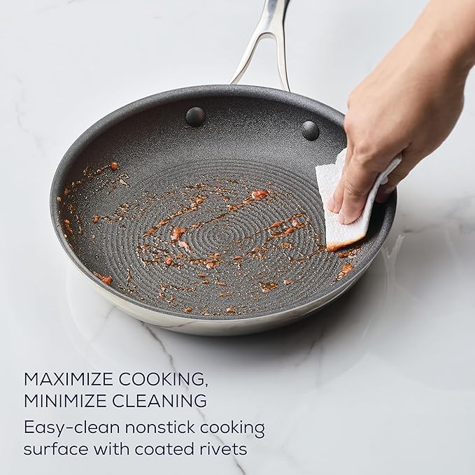 Circulon C1 Series Stainless Steel Nonstick Cookware Set - 11-Piece – Induction Pots & Pans Set with ScratchDefense, Metal Utensil Safe