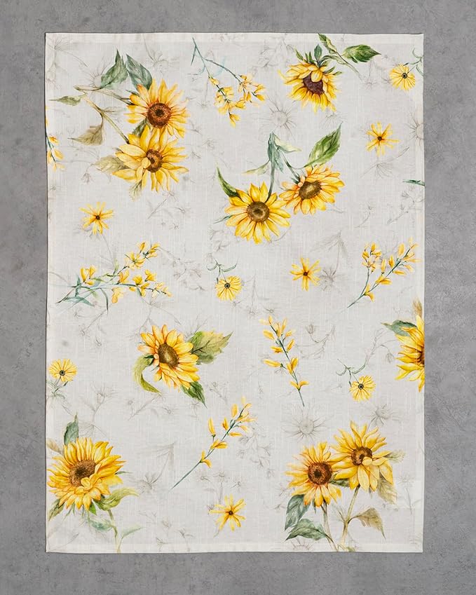 Maison d' Hermine Kitchen Towels Set of 3 100% Cotton 27.50" x 20" Reusable Cloth Tea Dish Towels Absorbent with Hanging Loop for Kitchen, Home, Dining, Cocktail Parties Spring/Summer (Candice)