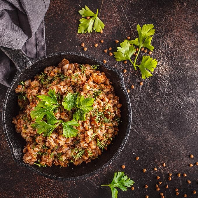 Frying Pans - Set of 3 Pre-Seasoned Cast Iron Skillets with 10-Inch, 8-Inch, and 6-Inch Sizes - Nonstick Camping Cookware by Home-Complete (Black)