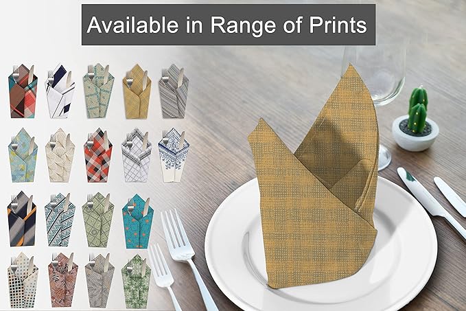 RUVANTI Cloth Napkins Set of 12 Cotton 100%, 18x18 Inches Napkins Cloth Washable, Soft, Absorbent. Cotton Napkins for Parties, Christmas, Thanksgiving, Weddings, Dinner Napkins Cloth - Wet Net