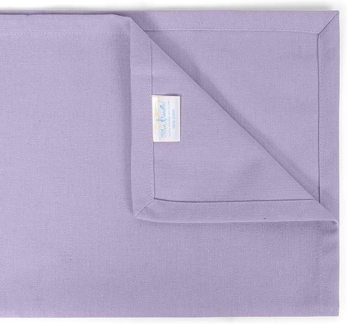 Blue Needles Solid Cloth Napkins Set of 12 Lavender 100% Cotton Dinner Napkins 18x18 inches - Soft, Reusable, Absorbent & Washable Fall Thanksgiving Linen, Ideal for Events, Parties & Everyday Use