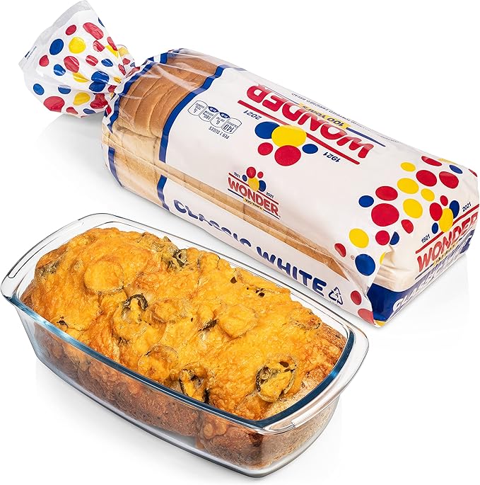 Razab LARGE 7.6 Cups/1800 ML/1.9 Qt Glass Loaf Pan with Lids - Meatloaf Pan BPA free Airtight Lids Grip Handle Easy Carry, Microwave and Oven Safe - Loaf Pans For Baking Bread, Cakes, Glass Loaf Pan