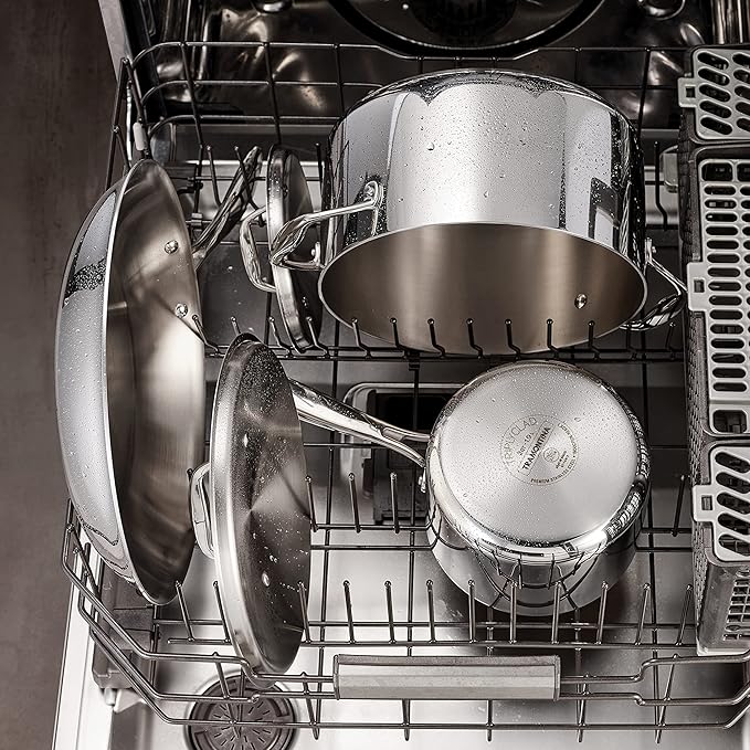 Tramontina Signature Tri-Ply Clad Stainless Steel 2-Quart Sauce Pan with Lid, Induction-Ready, Dishwasher-Safe, NSF-Certified, Made in Brazil