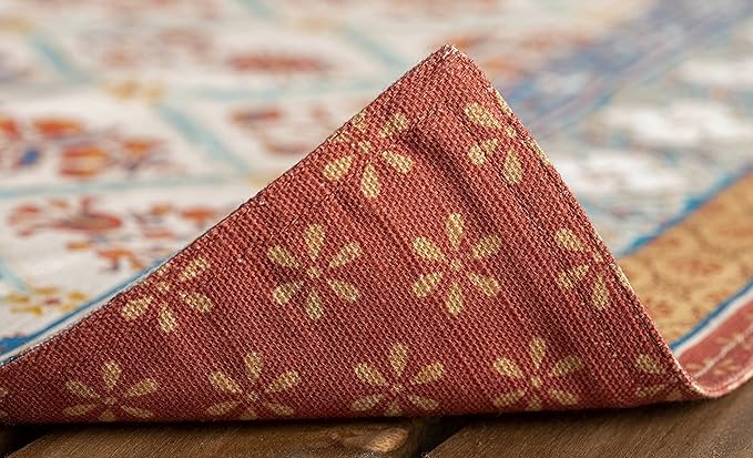 Maison d' Hermine Placemats Set of 4 100% Cotton Washable Cloth Place Mats, Reusable Table Mats for Thanksgiving Christmas Decorations Kitchen Dining Party Wedding Restaurant (Romane, 13" x 19")