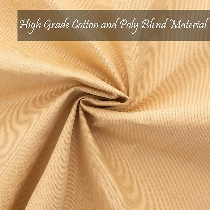 Kitchen Cloth Napkins 12 Pack 18X18 Inch Cotton and Polyester Blend Linen Dinner Table Napkin Set Washable Reusable for Restaurant Wedding Holiday Dinner Party Bulk Fabric Napkins (Beige) by PERLLI