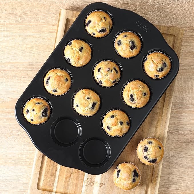 Oster Teston 5 Piece Carbon Steel Baking Pans Bakeware Set w/Premium PFA Free Nonstick - Matte Black