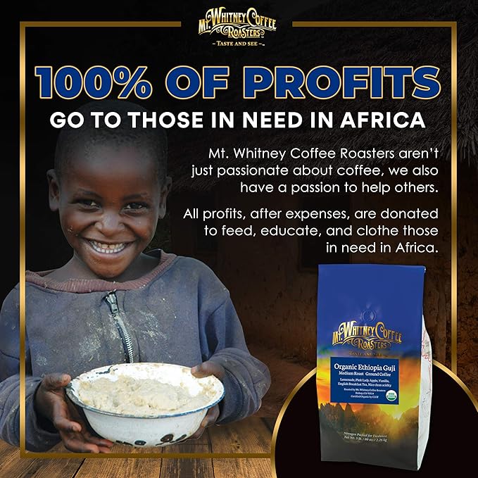 Mt. Whitney Organic Ethiopia Guji Coffee (Ground, 5 Lb)