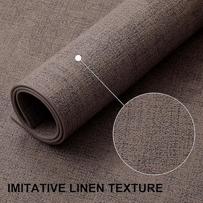 homing Faux Leather Heat Resistant Placemats 8 Packs, Waterproof Wipeable Dining PU Place Mats for Indoor & Outdoor, Easy to Clean, Brown