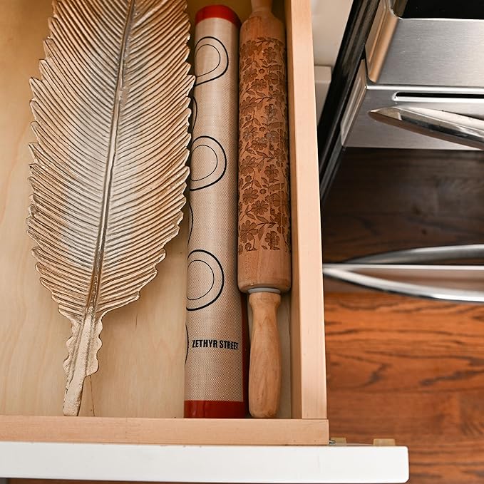 Macaron Silicone Baking Mats - Set of 2 - Full Size - 16.5 x 24, Non-Stick Macaron Mat for Perfect Baking - Dishwasher & Oven Safe, Ideal for Macarons, Cookies, Bread, Red Border