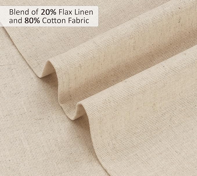 Ruvanti Linen Napkins Set of 6, 18x18 Cloth Napkins, Cotton Linen Blend Napkins Cloth Washable, Soft, Reusable Dinner Napkins for Wedding, Parties, Christmas, Thanksgiving, Everyday Use - Natural