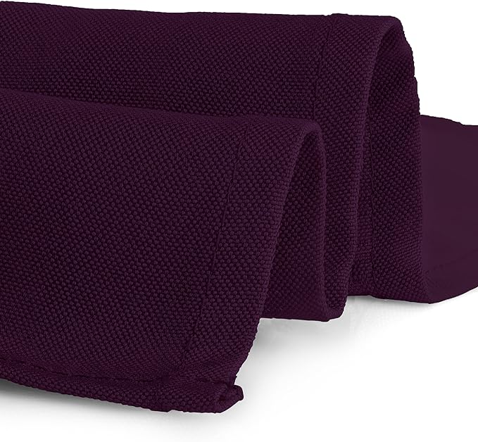 Gee Di Moda Rectangle Tablecloth - 60 x 126 Inch Eggplant Table Cloth for 8 Foot Rectangle Table - Heavy Duty Washable Fabric - for 8 Ft Buffet Table, Holiday Party, Dinner, Wedding & Baby Shower