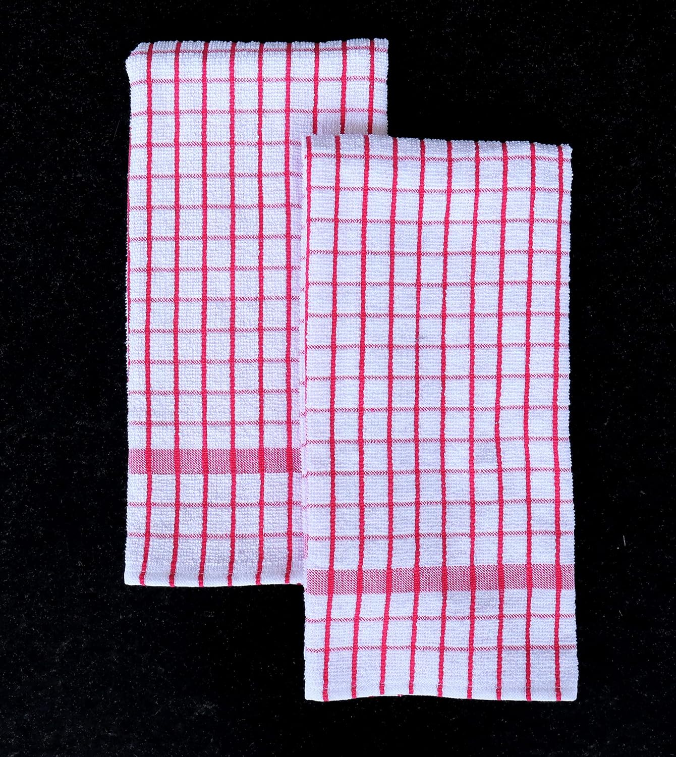 AMOUR INFINI Kitchen Towels Set of 4 - Highly Absorbent, Super Soft Terry Cotton 20x28 Inch Dish Towels with Hanging Loop - Hand & Tea Towels for Cleaning & Drying Dishes (Pink)