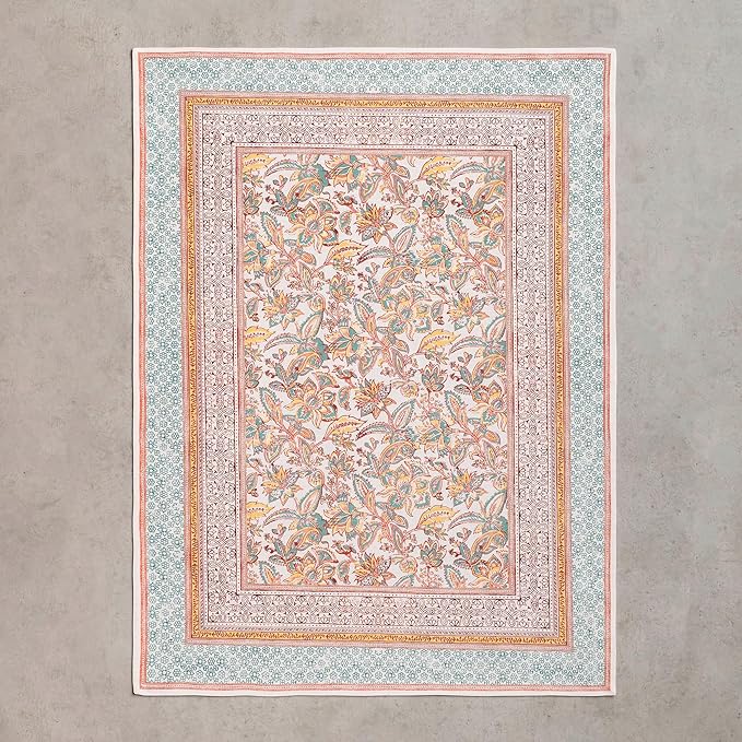 Maison d' Hermine Kitchen Towels Set of 3 100% Cotton 20" x 27.5" Reusable Cloth Tea Dish Towels Absorbent with Hanging Loop for Kitchen Dining Thanksgiving Christmas Decorations (Nila)