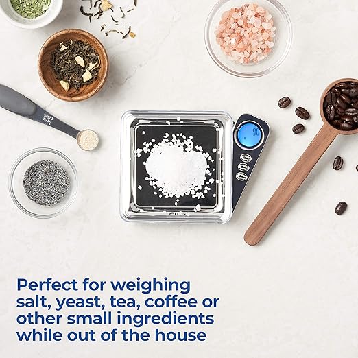 American Weigh Scales Blade Series Digital Precision Pocket Weight Scale, Gray, 650 X 0.1G (BL-650-GRY) (Silver, 1KG)