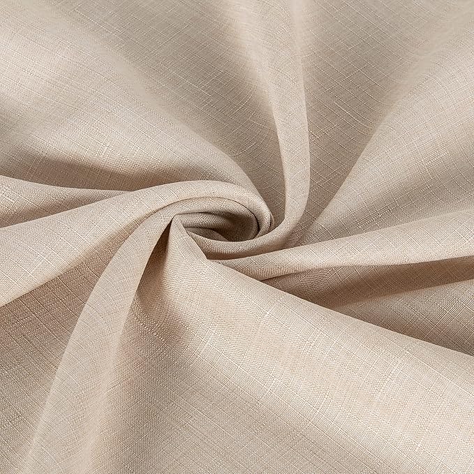 Fitable Faux Linen Tablecloths Rectangle 60 x 120 Inch - 6 Pack Neutral Table Clothes for 8 Foot Tables, Beige Faux Burlap Kitchen Table Covers for Dining, Party, Farmhouse, Banquet, Buffet