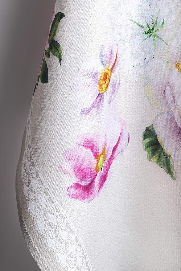 Maison d' Hermine Kitchen Towels Set of 3 100% Cotton 27.50" x 20" Reusable Cloth Tea Dish Towels Absorbent with Hanging Loop for Kitchen, Home, Dining, Cocktail Parties Spring/Summer (Pivoine)