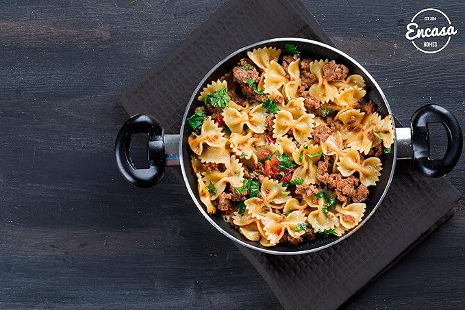 Encasa XO Kitchen Dish Towels Set | Multicolor 3 | Waffle Weave and Flat Hand Tea Towel | 28"x18" | Quick Drying Reusable Cotton Washcloths | Multipurpose Lightweight Dishcloths Set of 12