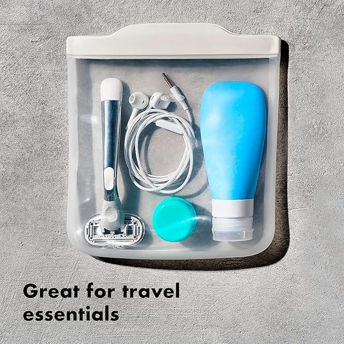 OXO Good Grips Silicone Reusable Bag – Snack Bag (12 oz) - Watermelon