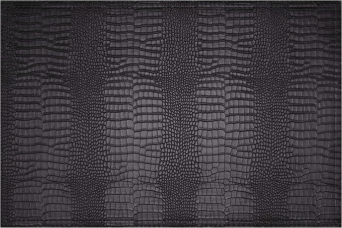 Faux Leather Hardboard Placemats, Set of 6 PU Table Mats, Easy to Clean, Heat & Stain Resistant for Office Conference Table,Dining Home Decor