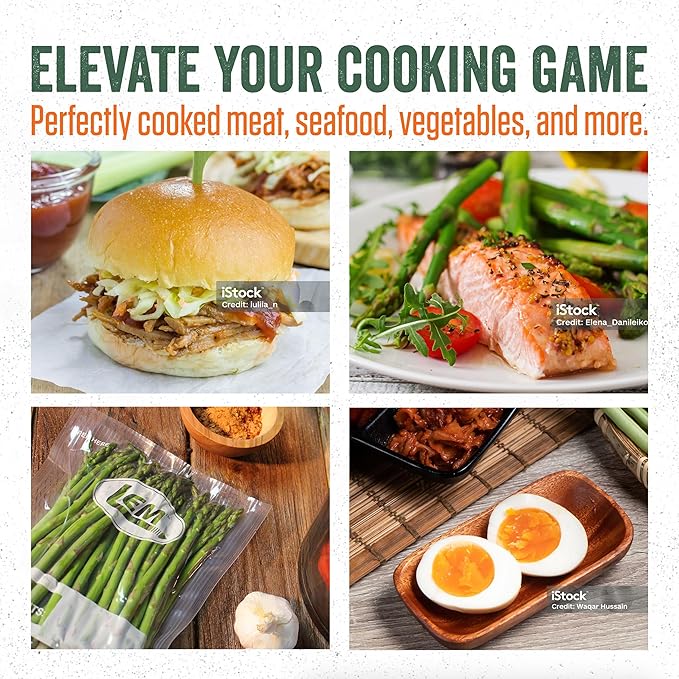 LEM Products Sous Vide Cooker, Stainless Steel Immersion Circulator with Digital Display, Precision Cooker, 1000W Precision Cooking Machine for Meat, Seafood, and Vegetables